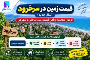 قیمت زمین در سرخرود (سال جدید)؛ فرمول محاسبه واقعی قیمت زمین ساحلی و شهرکی